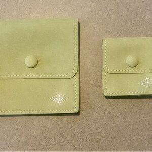 Authentic Van Cleef & Arpels Travel Pouch for Jewelry Earrings Set Of 2